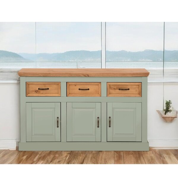 Balcão De Madeira 3 Portas E 3 Gavetas | Coleção England Verd